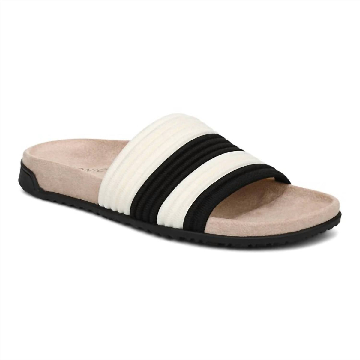 Sandalias de mujer color negro y marfil