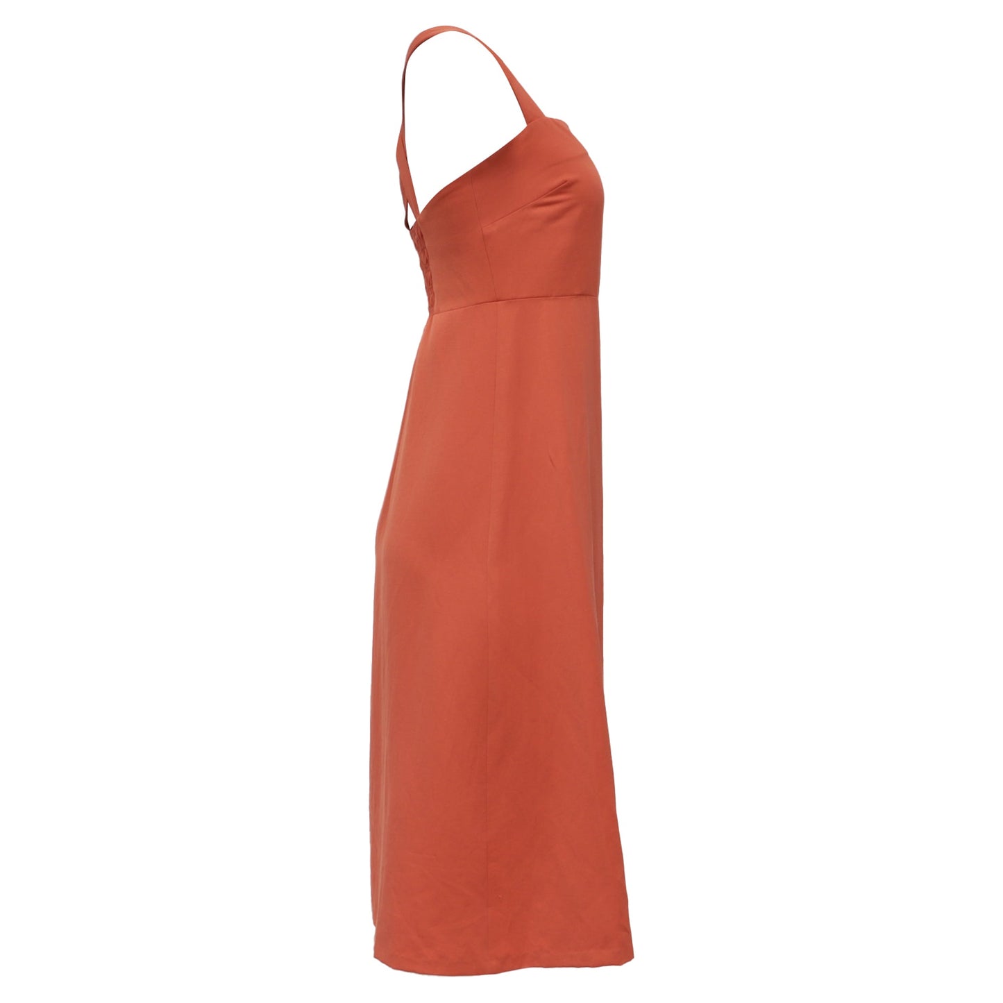 Vestido midi color naranja