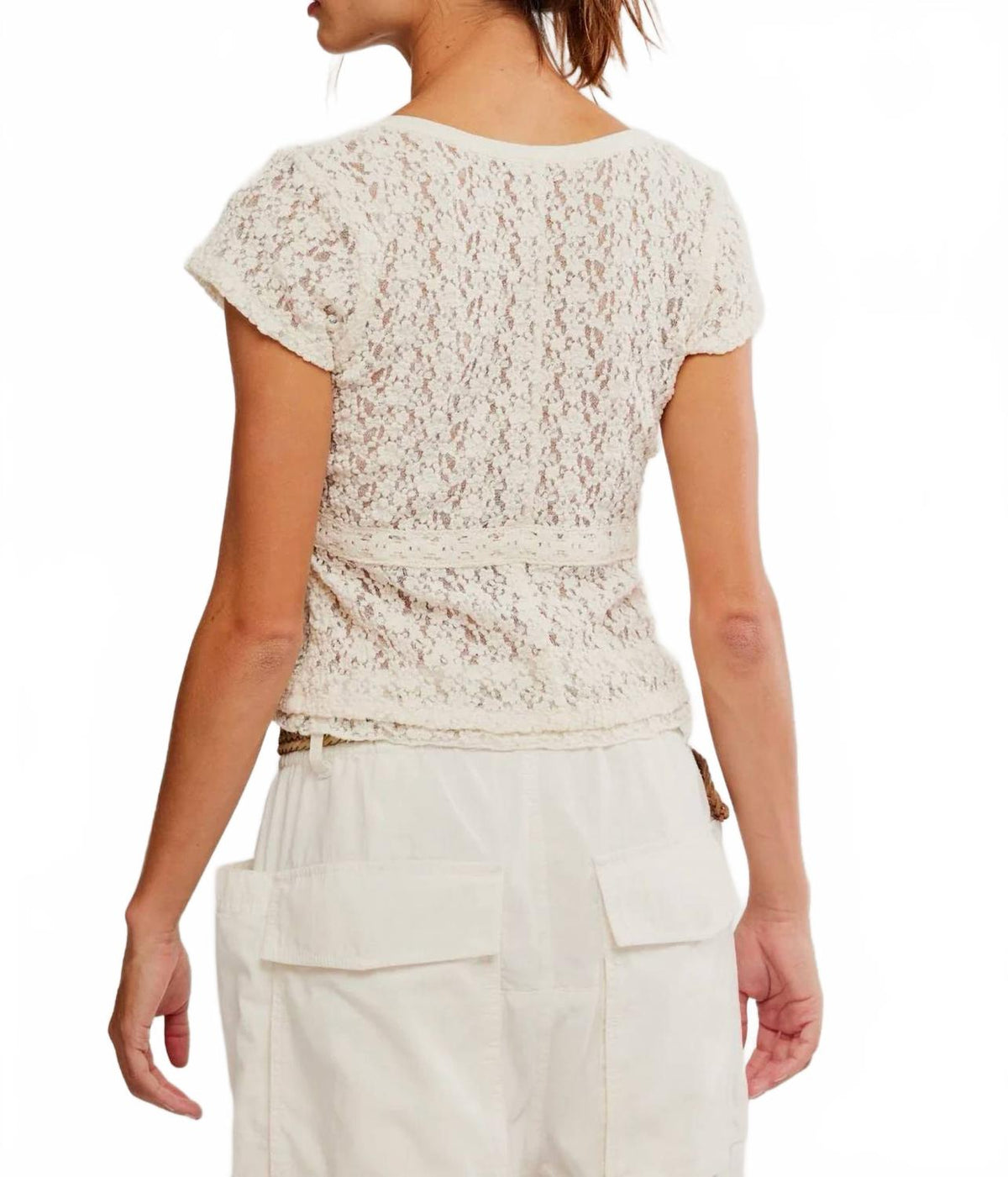 Camiseta de manga corta color blanco
