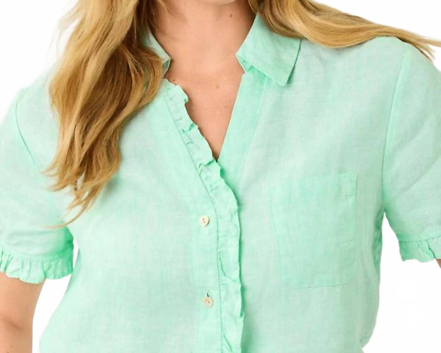 Top con boleros color blanco