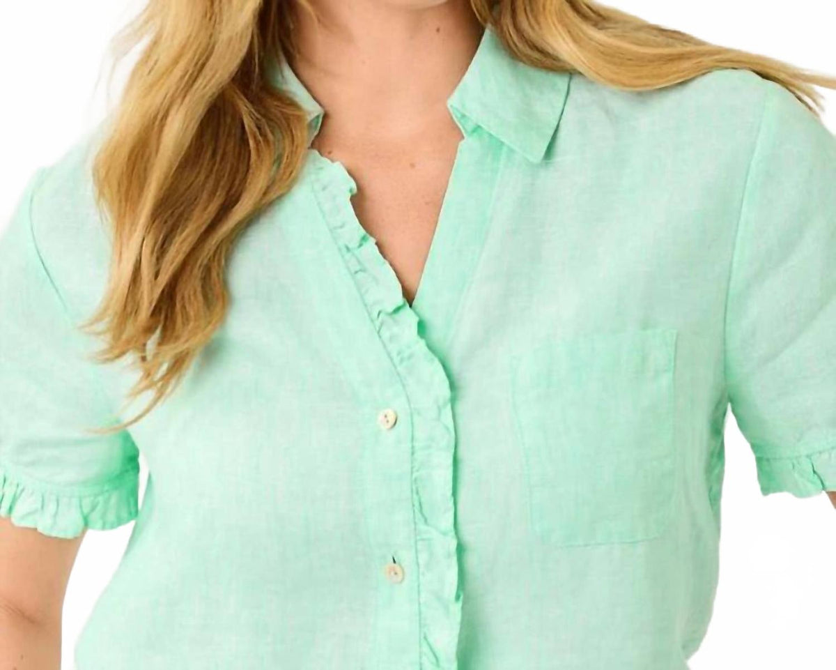 Top con boleros color blanco
