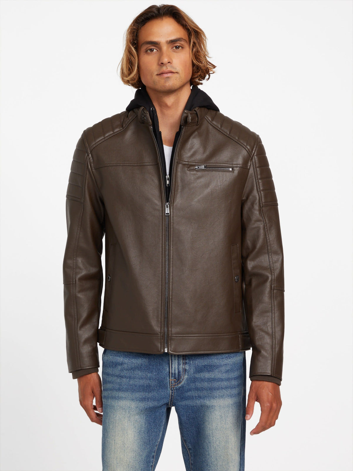 Chaqueta de efecto cuero