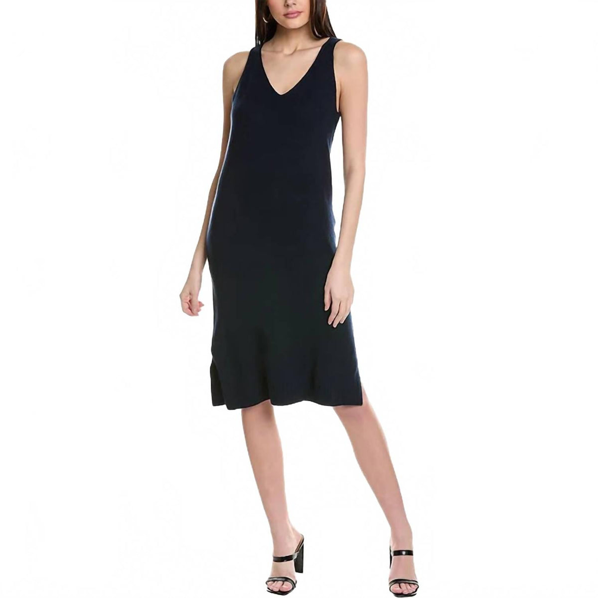 Vestido midi color negro