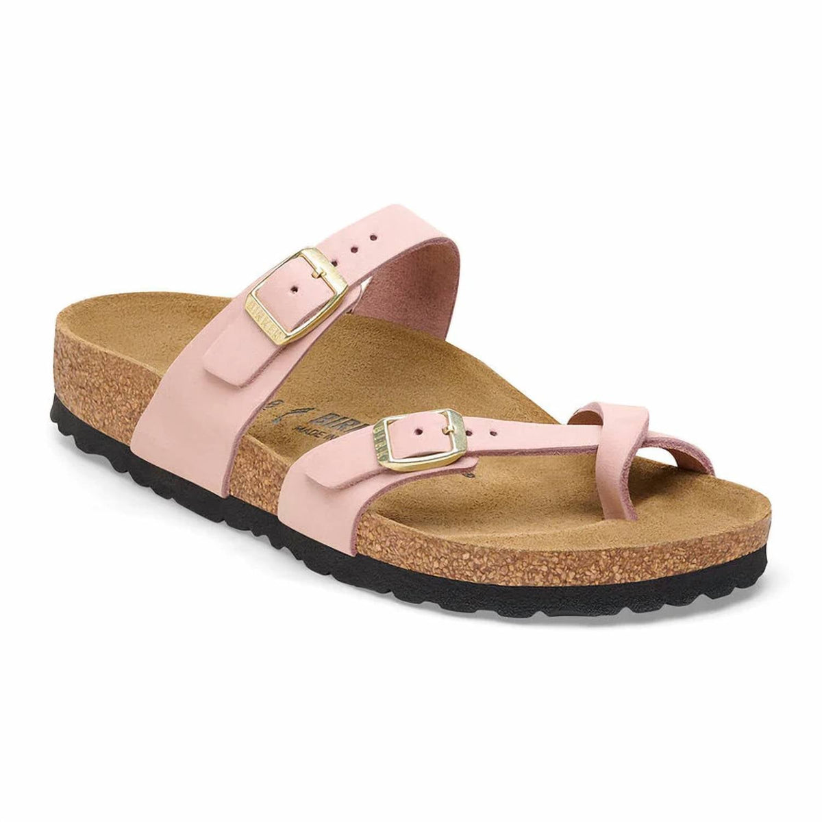 Sandalias de mujer de cuero color rosado