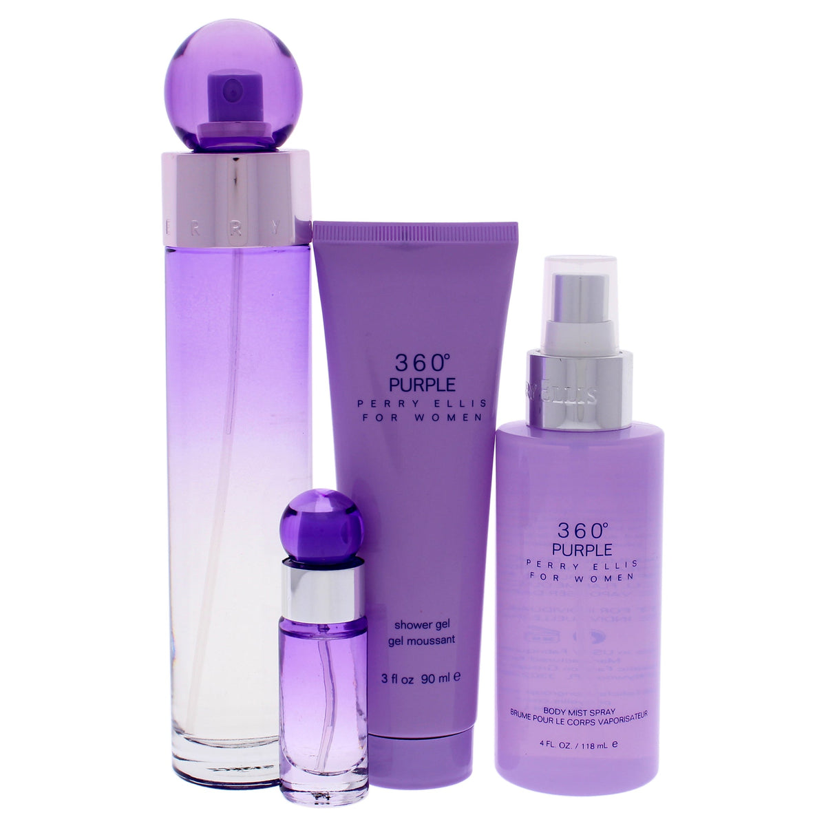 Bruma corporal de mujer (4 unidades) eau de parfum 3,4 oz + 7,5 ml + 4 oz