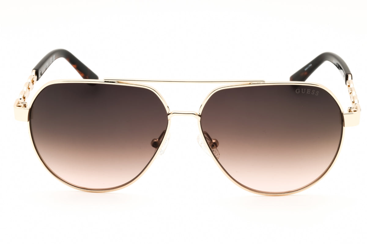 Gafas color café y dorado