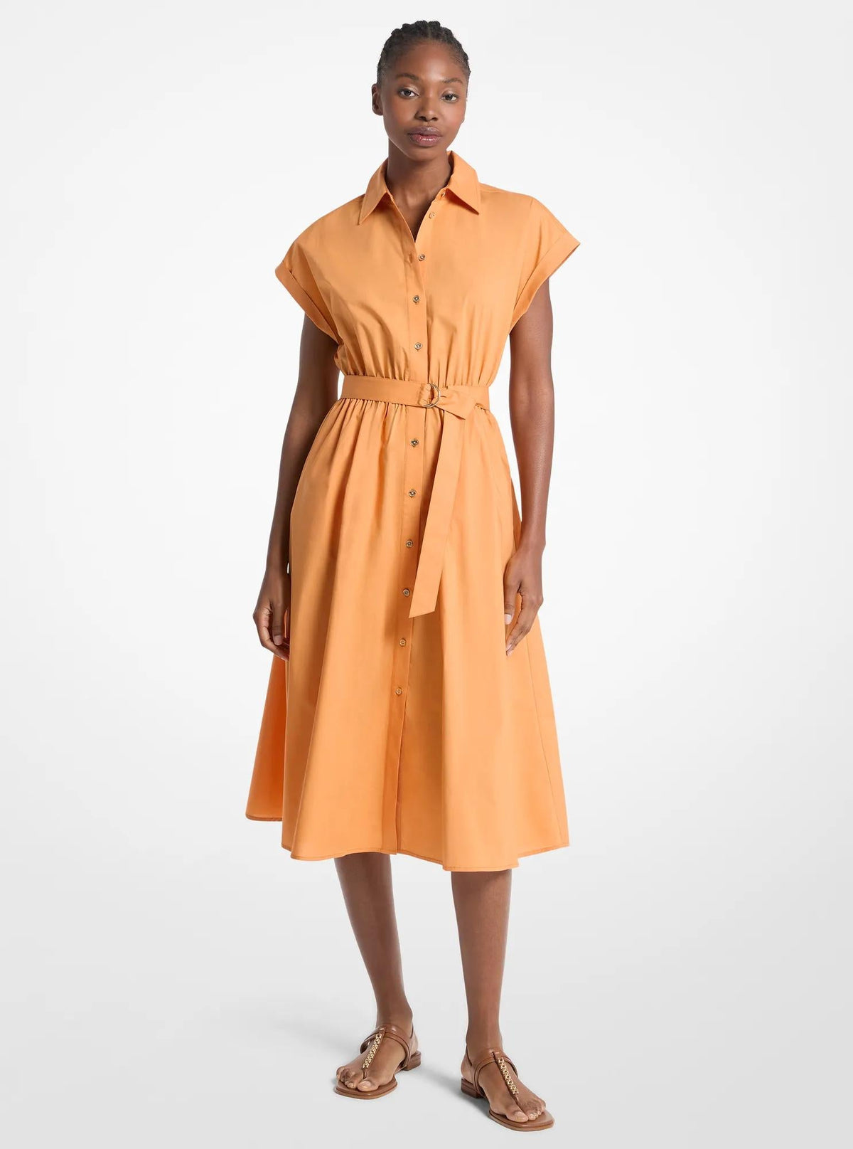 Vestido de algodón midi