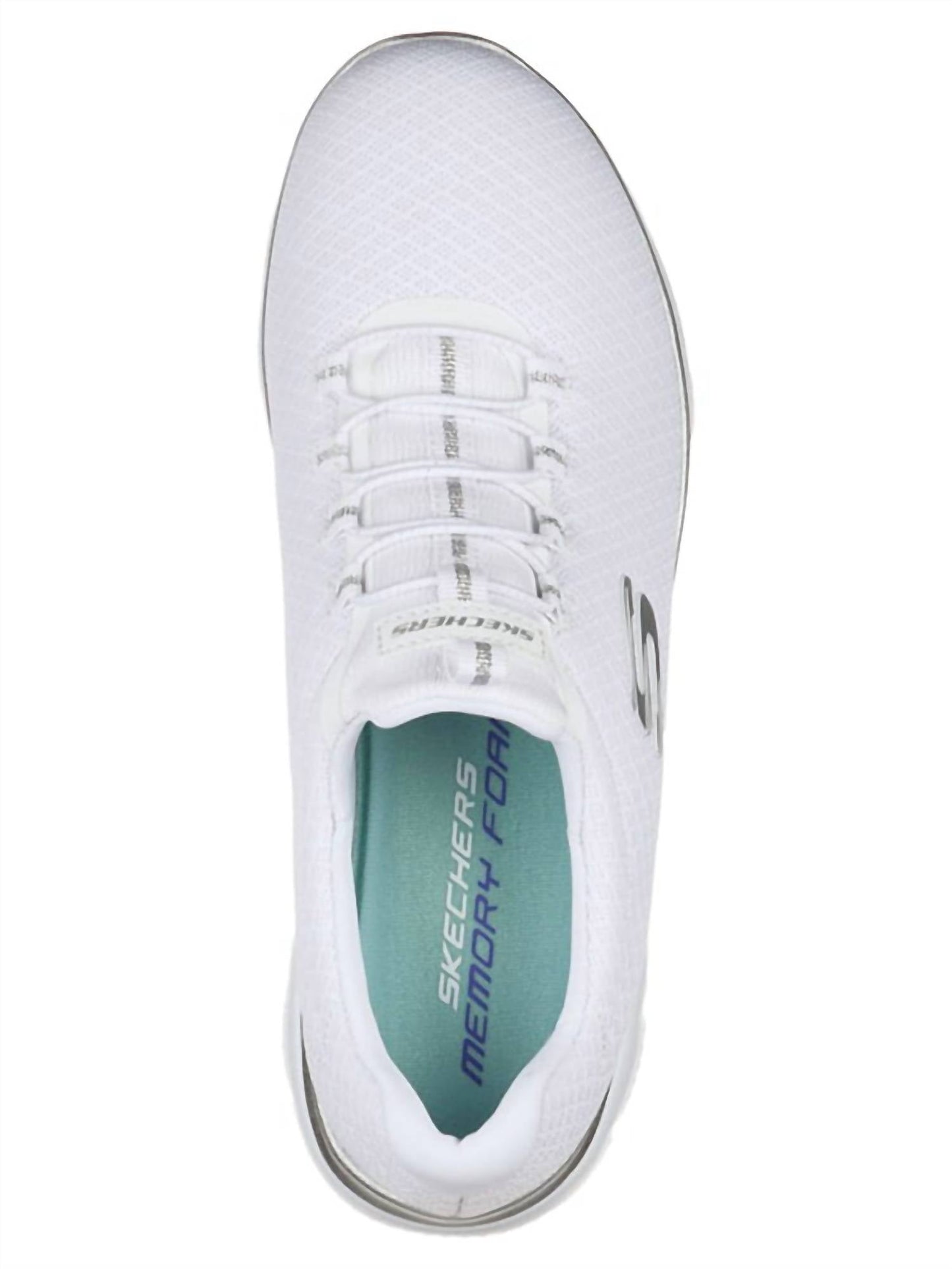 Tenis de mujer color blanco y plateado