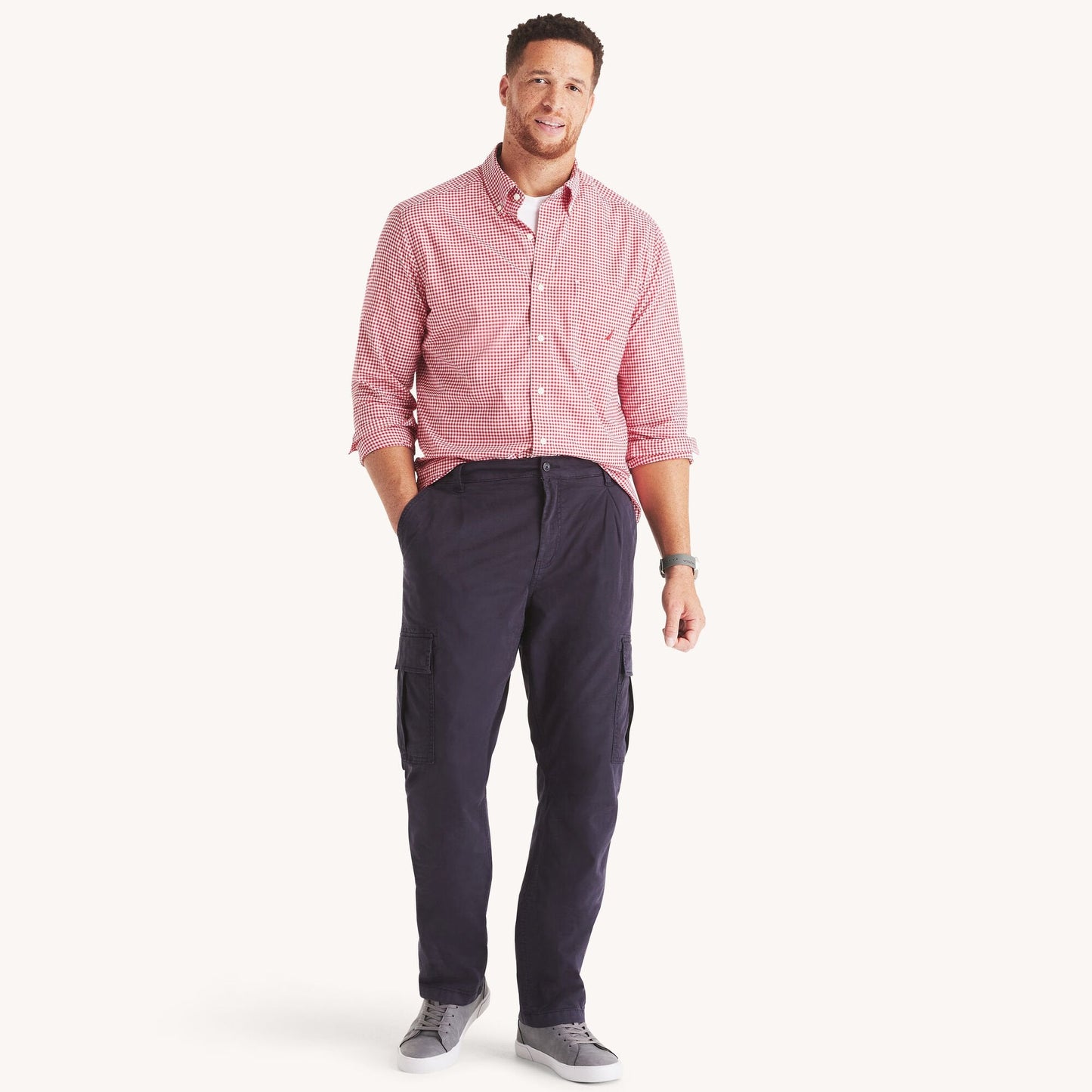 Pantalón de hombre con pliegues