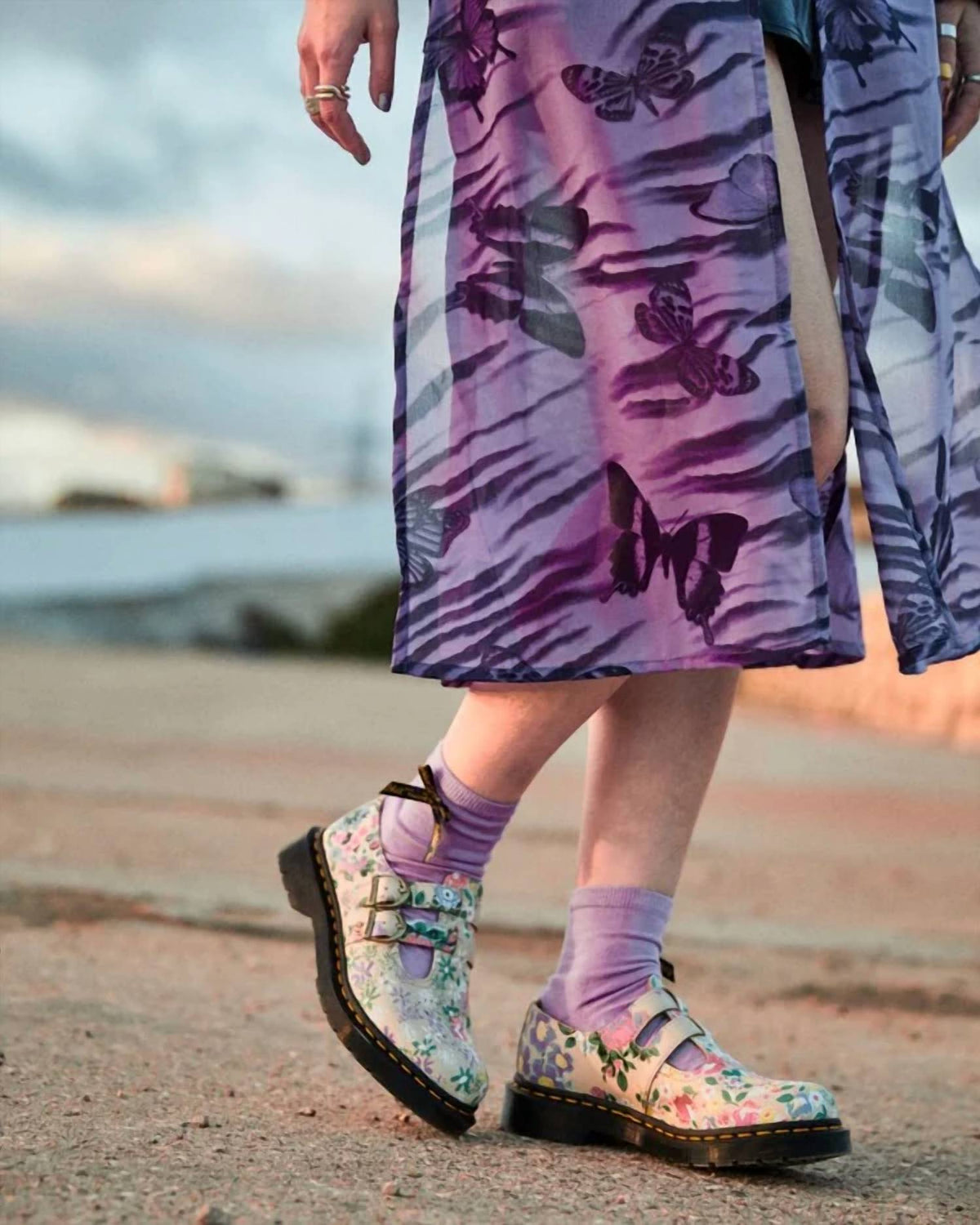 Zapatos de mujer con estampado floral