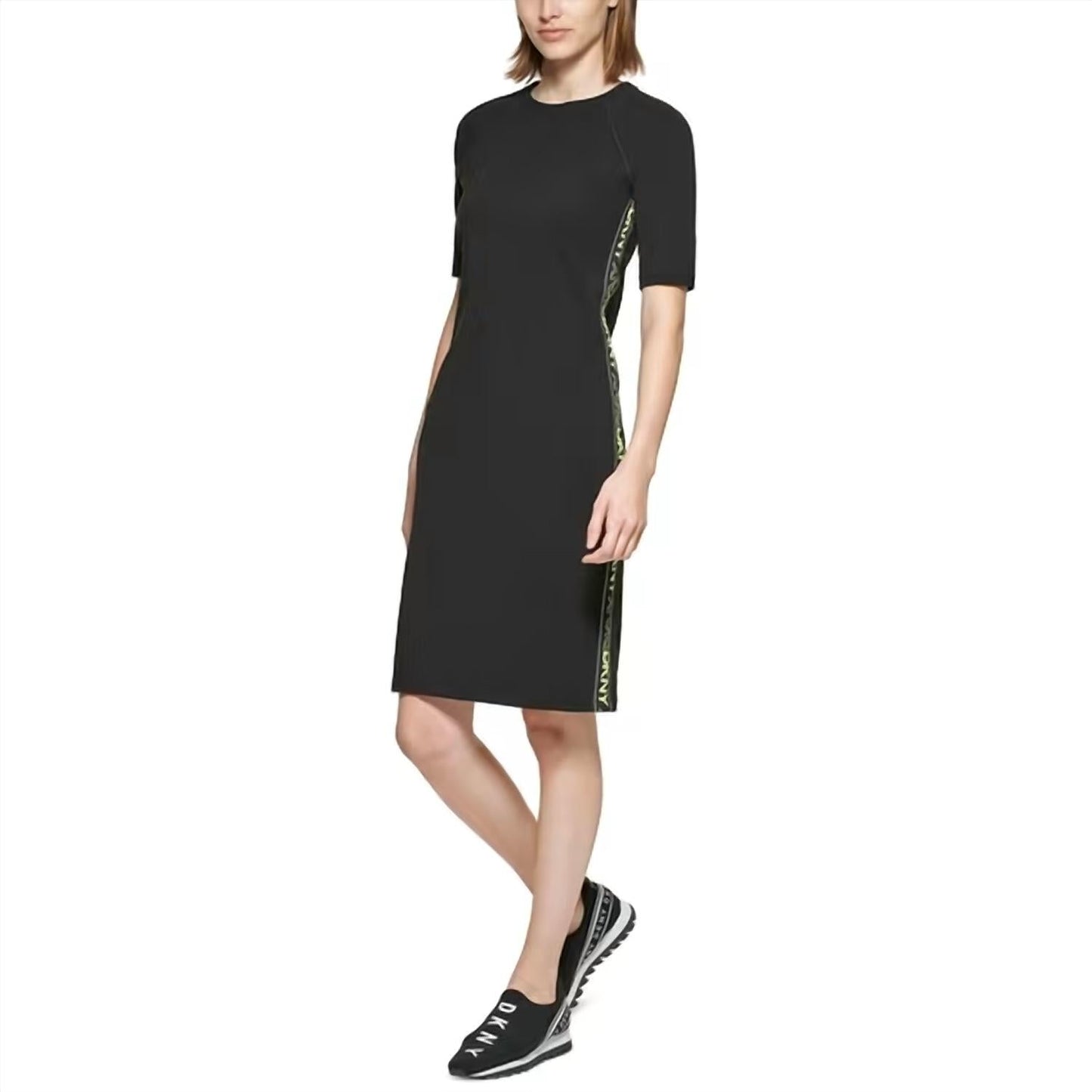 Vestido con cuello redondo