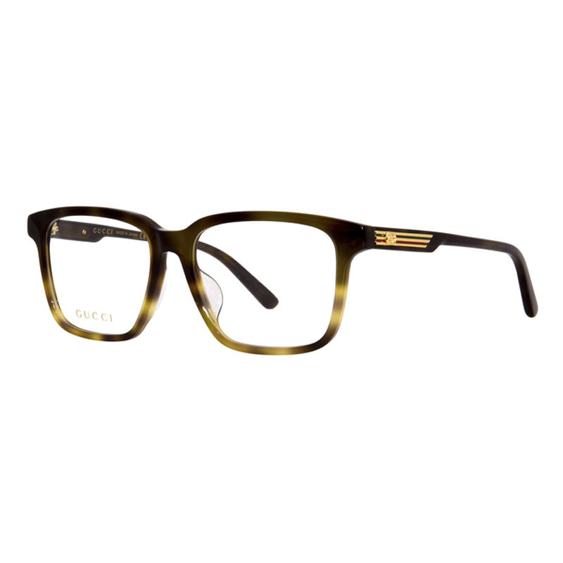 Gucci Cuadradas Marco Completo, Marco Negro y Lentes Demo Transparentes Gg1293Oa001