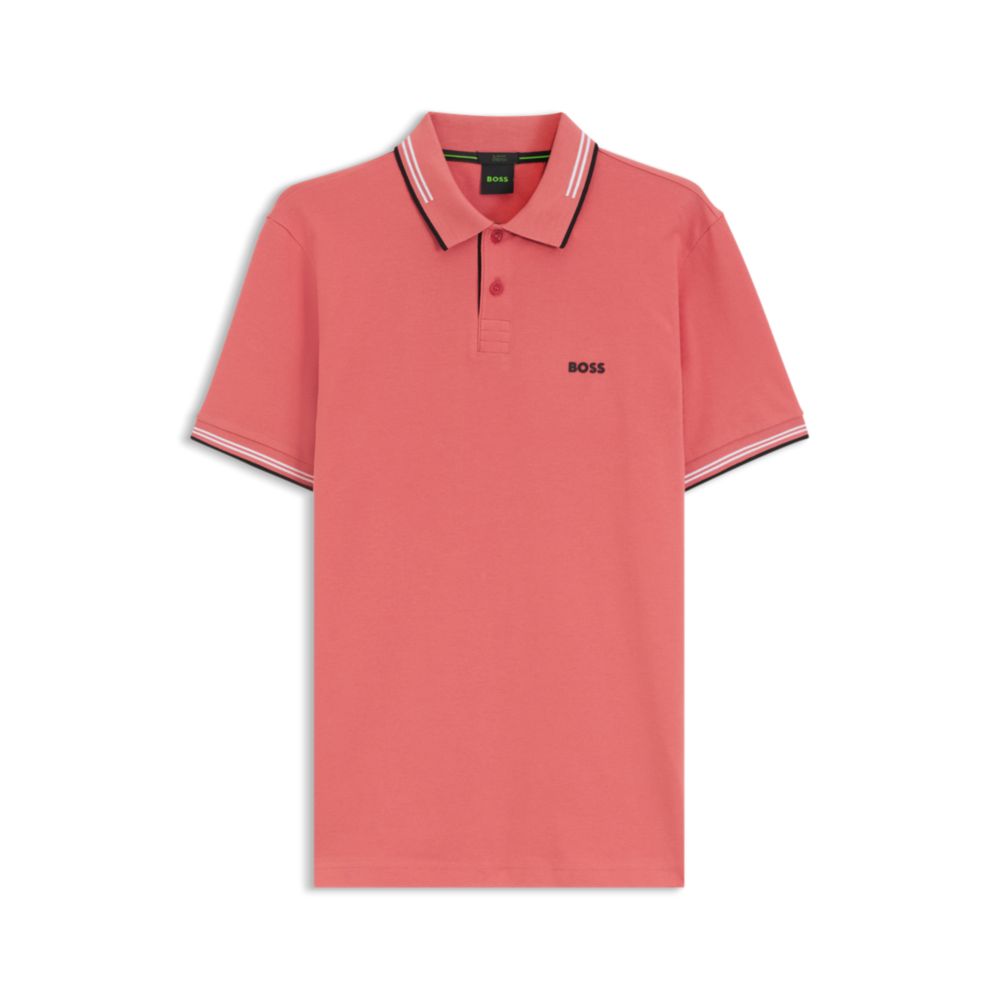 Polo de corte ajustado a rayas