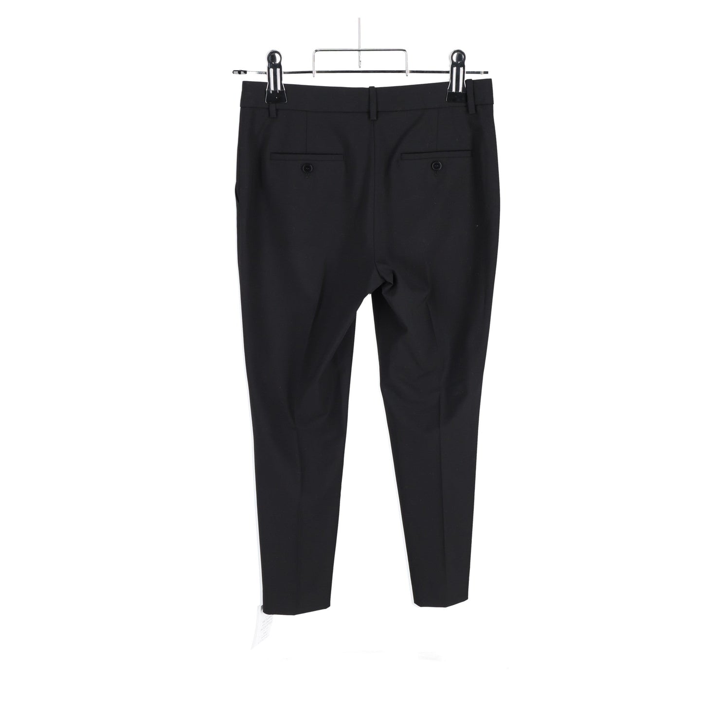 Pantalón de lino de corte recto color negro