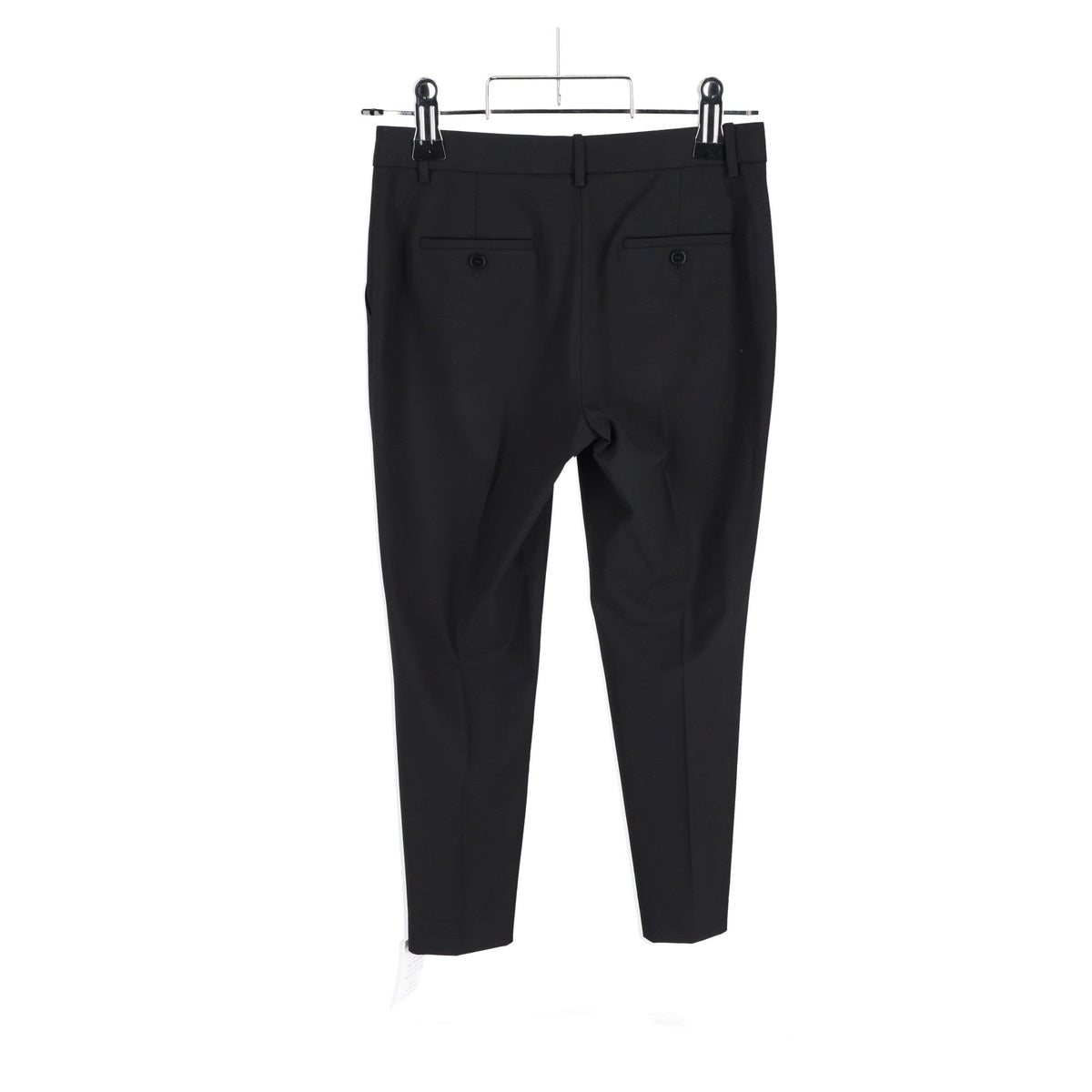 Pantalón de lino de corte recto color negro