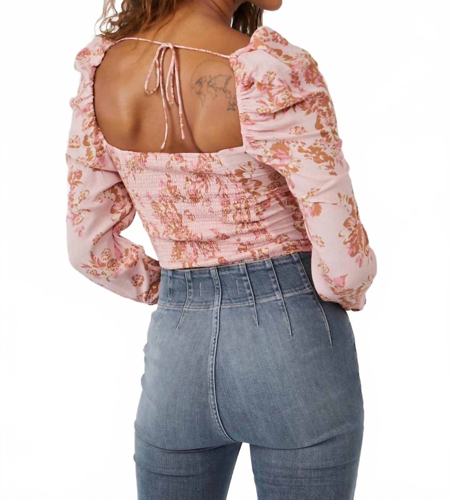 Top con estampado color rosado