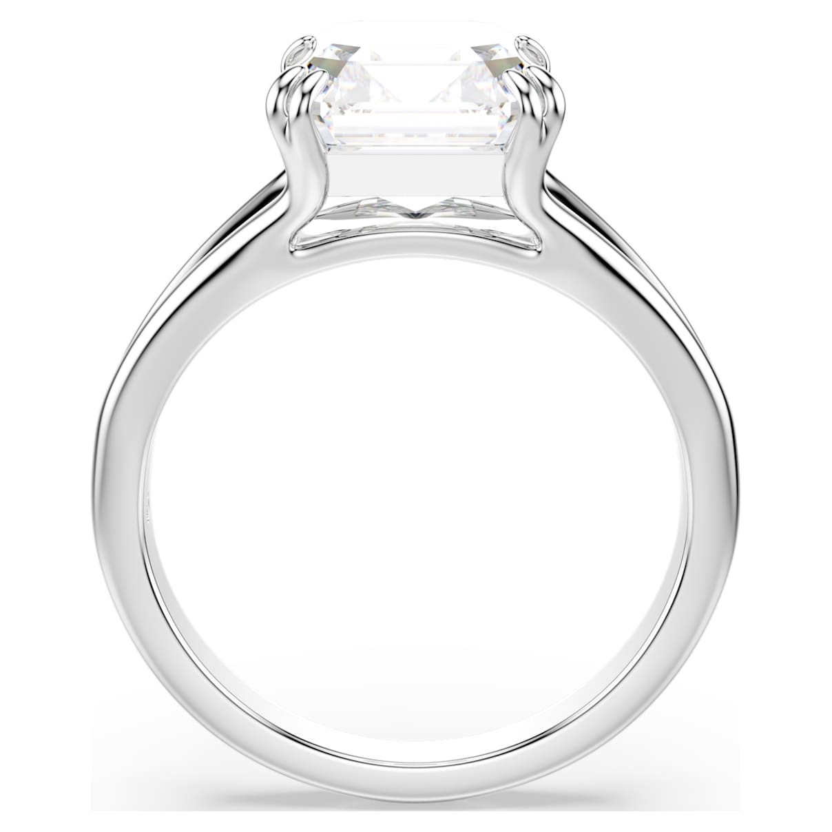 Anillo color blanco y plateado