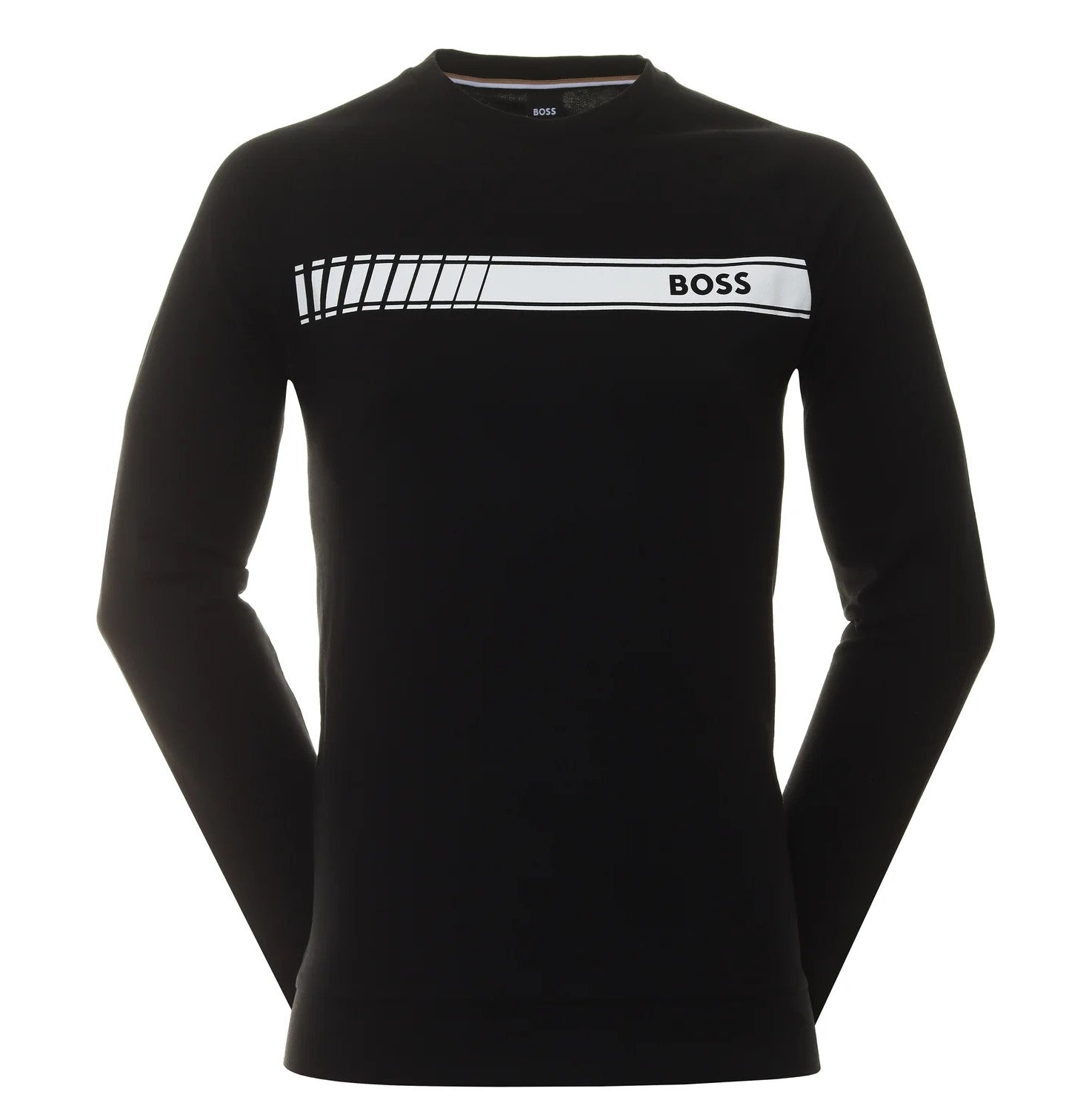 Buzo de hombre de algodón con cuello redondo color negro