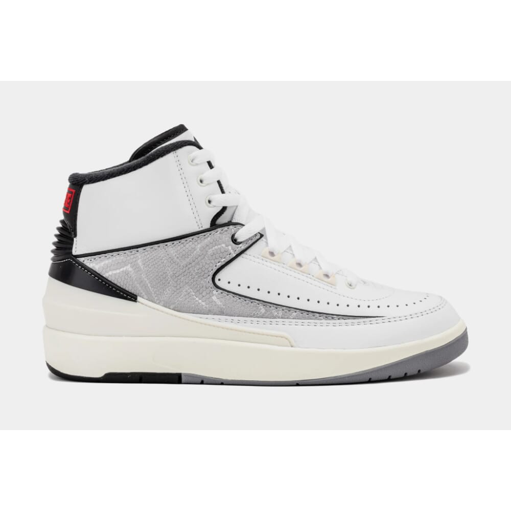 Nike Air Jordan 2 Retro White/Fire Red-Black-Sail  DQ8562-102 Escolar