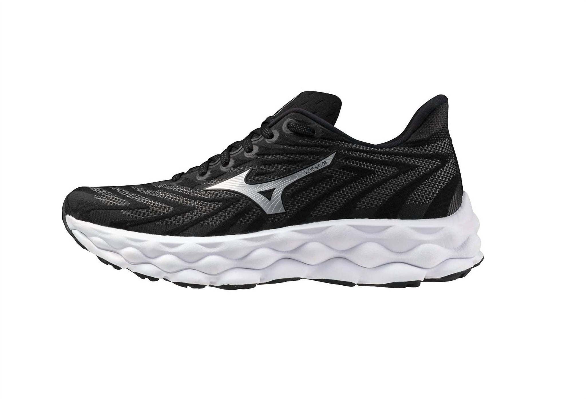 Tenis para correr de mujer color negro y plateado