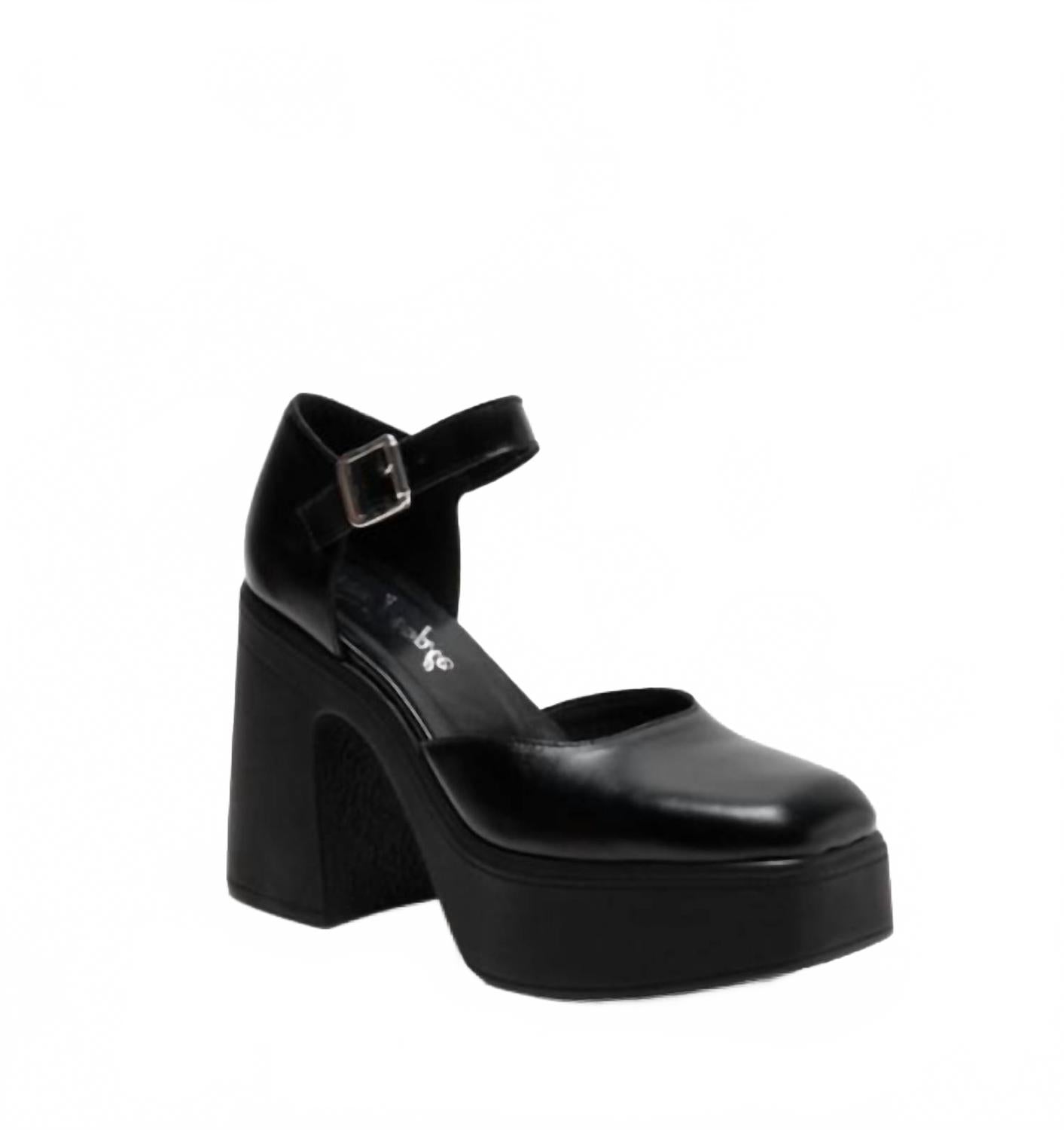 Tacones de mujer con plataforma color negro