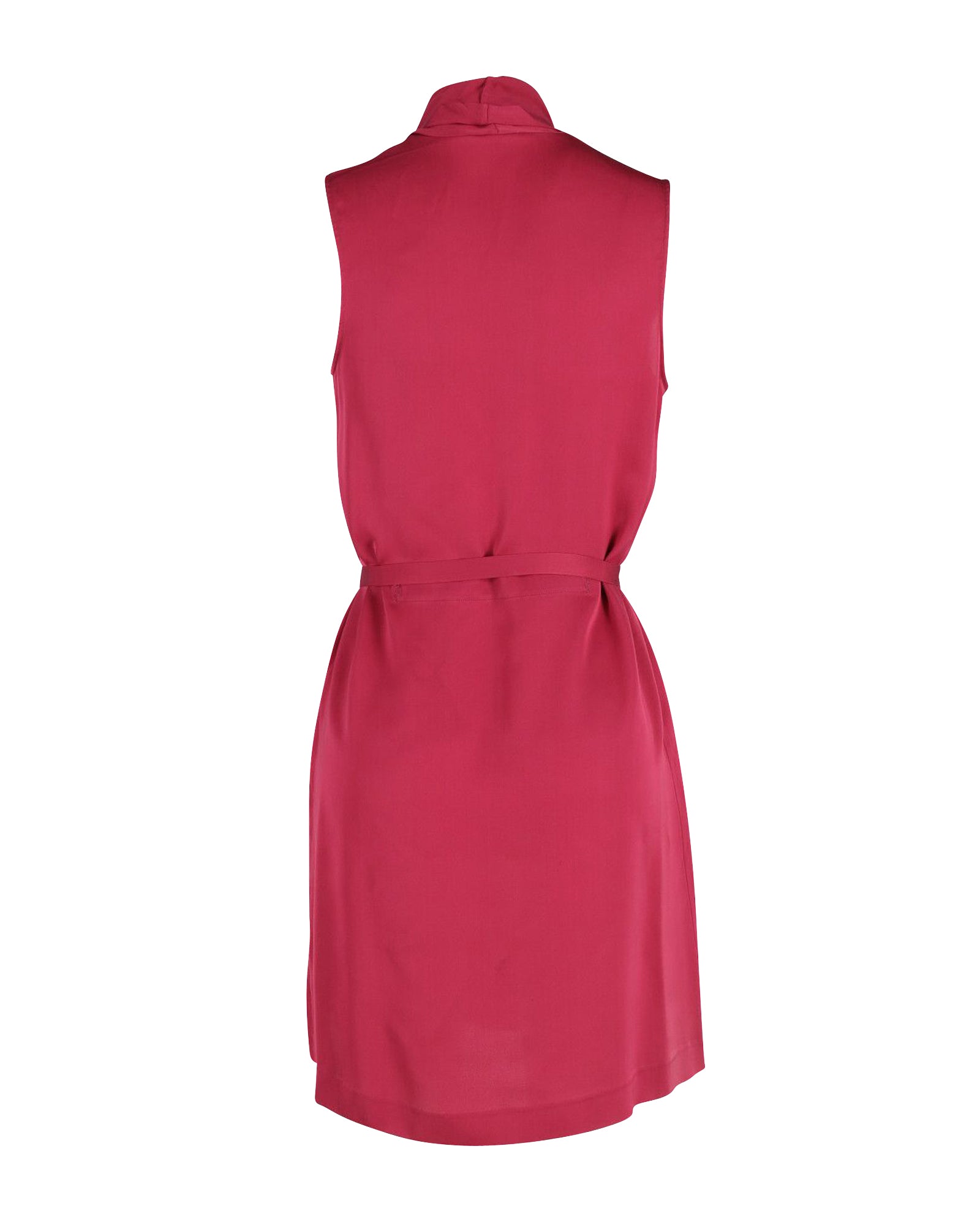 Vestido de seda sin mangas color rojo