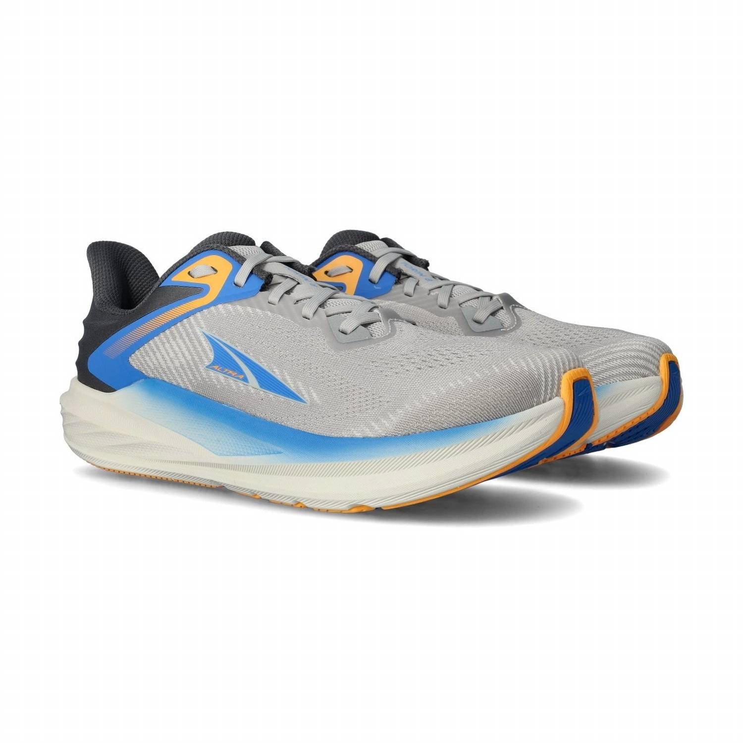 Tenis para correr de hombre color gris oscuro y azul