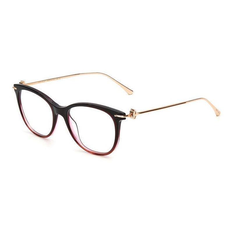Gafas 52 mm color vinotinto y dorado