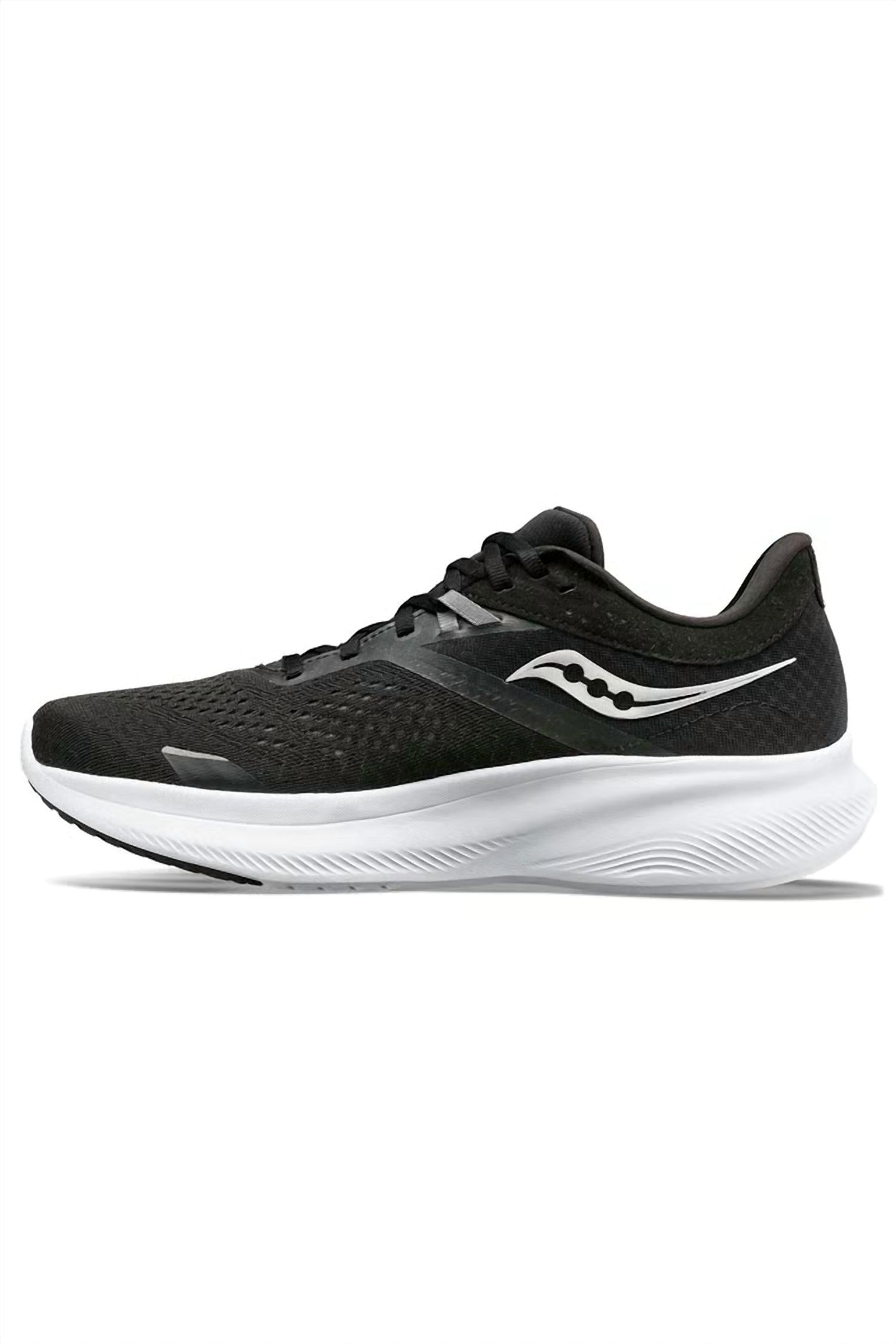 Tenis para correr de hombre color negro y blanco