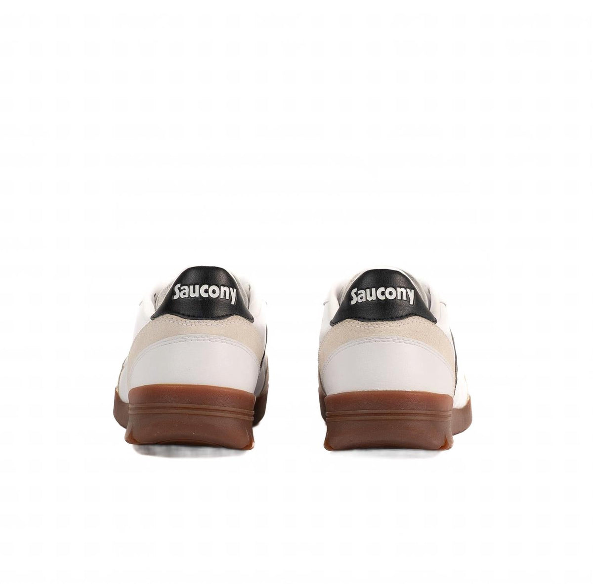 Tenis de hombre de cuero color negro y blanco