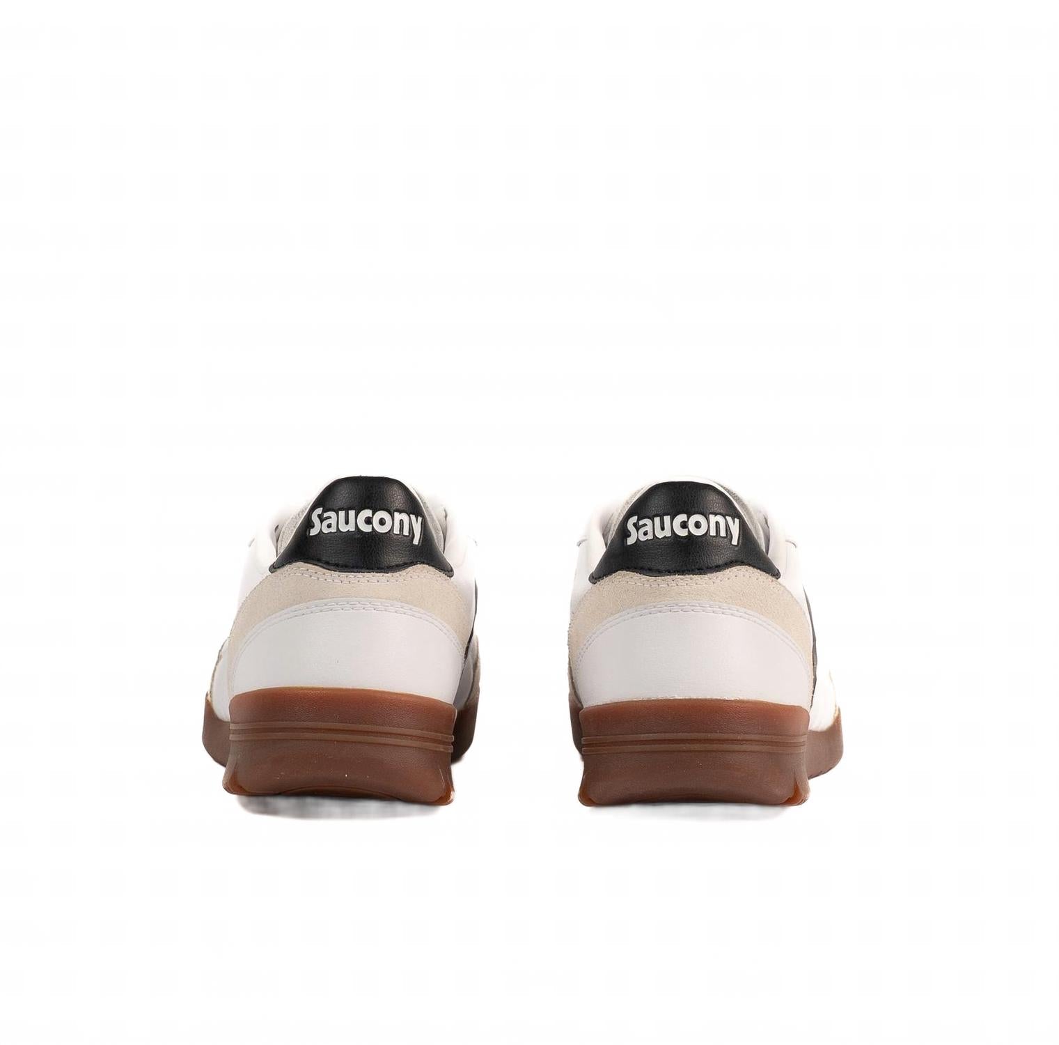 Tenis de hombre de cuero color negro y blanco