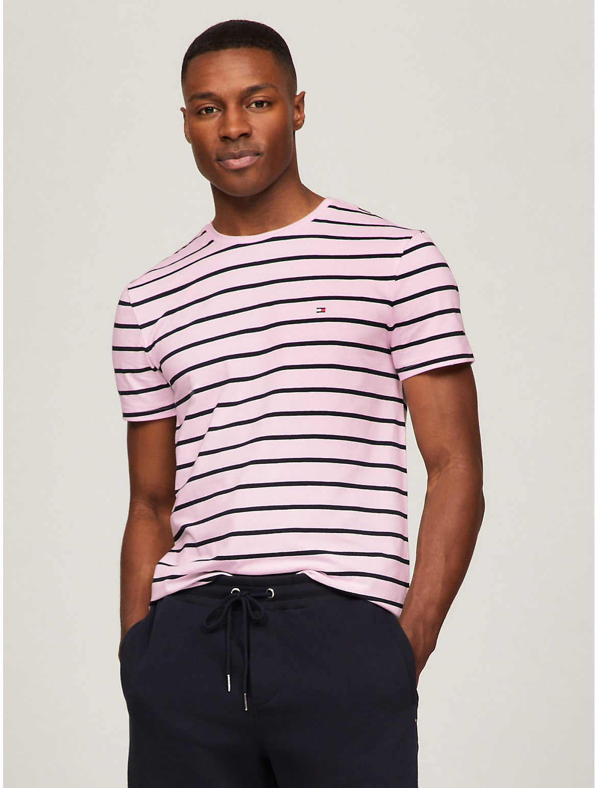 Camiseta de hombre de corte ajustado a rayas