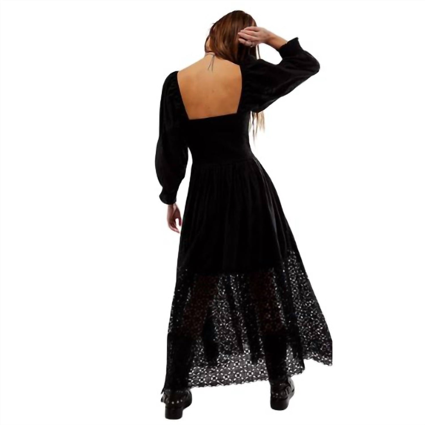 Vestido midi color negro