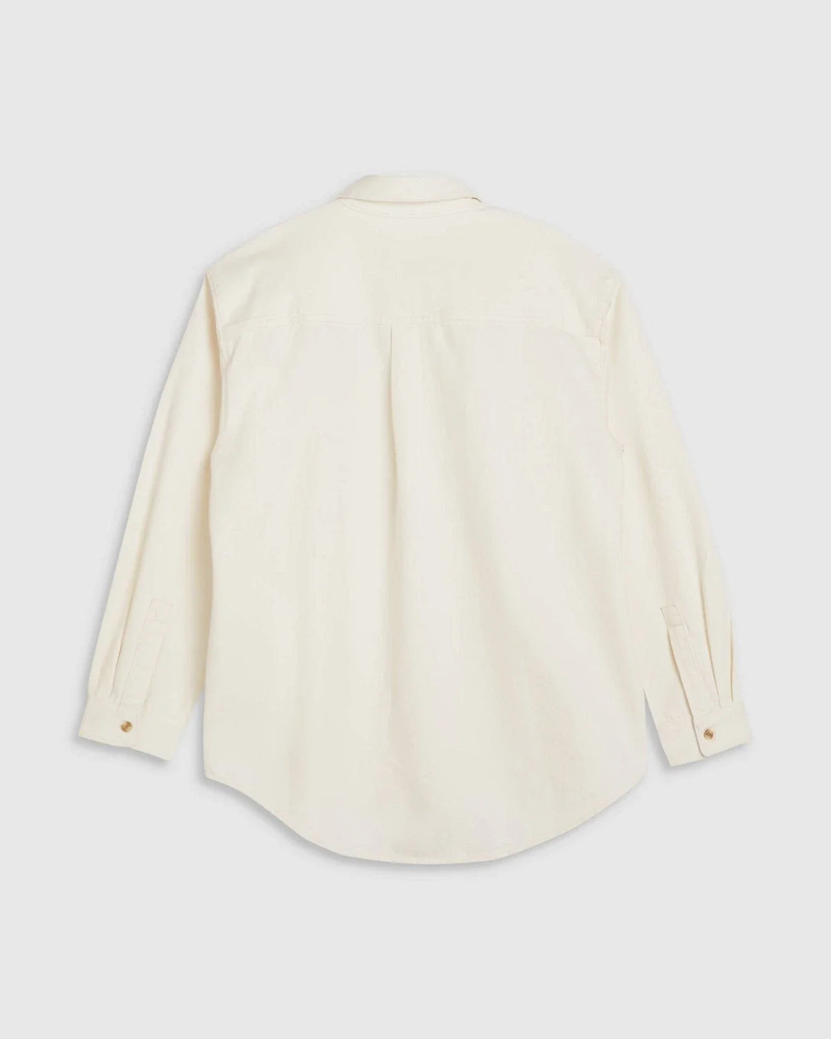 Sobrecamisa de mujer de algodón color crema