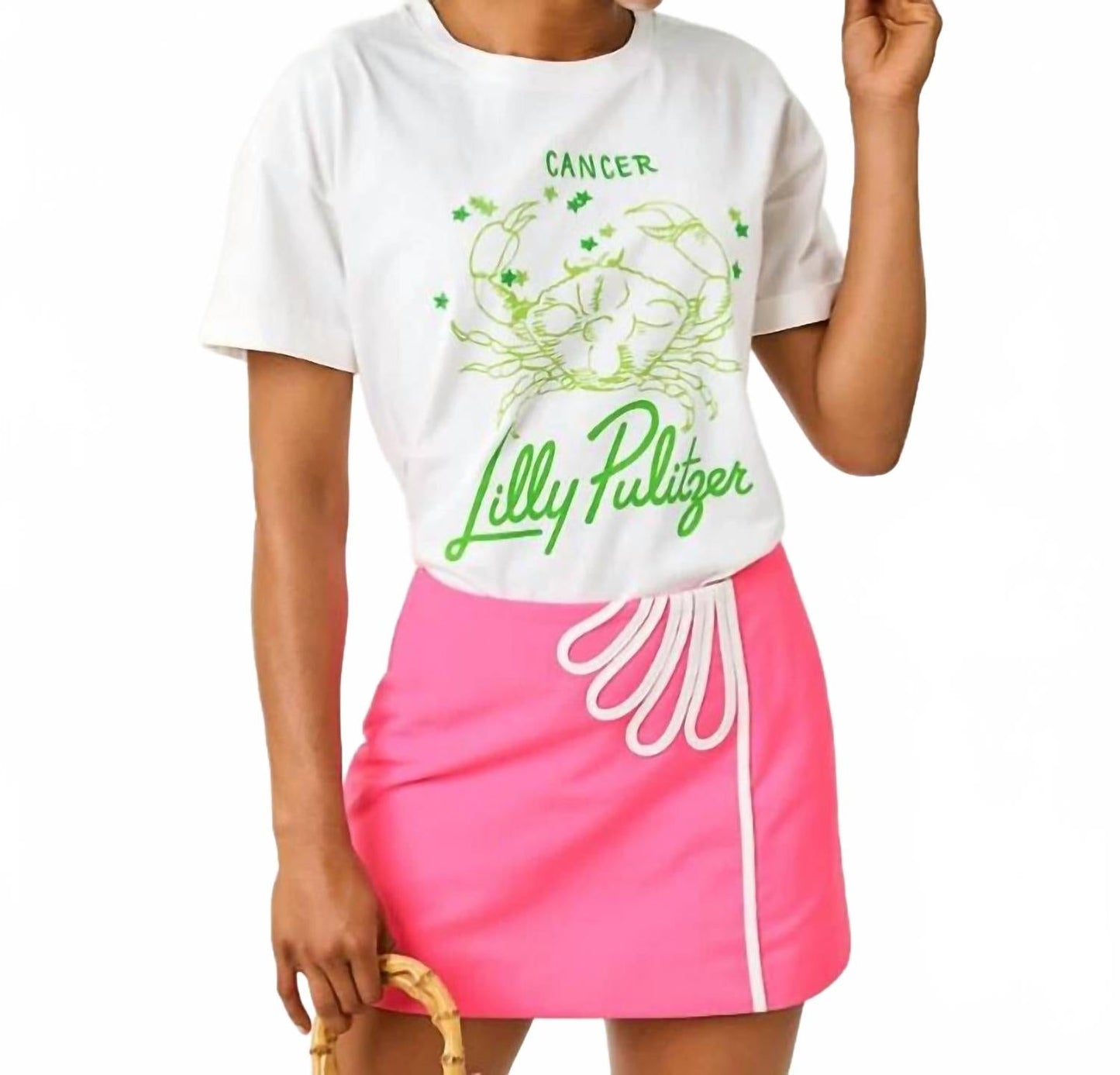 Top color blanco y verde