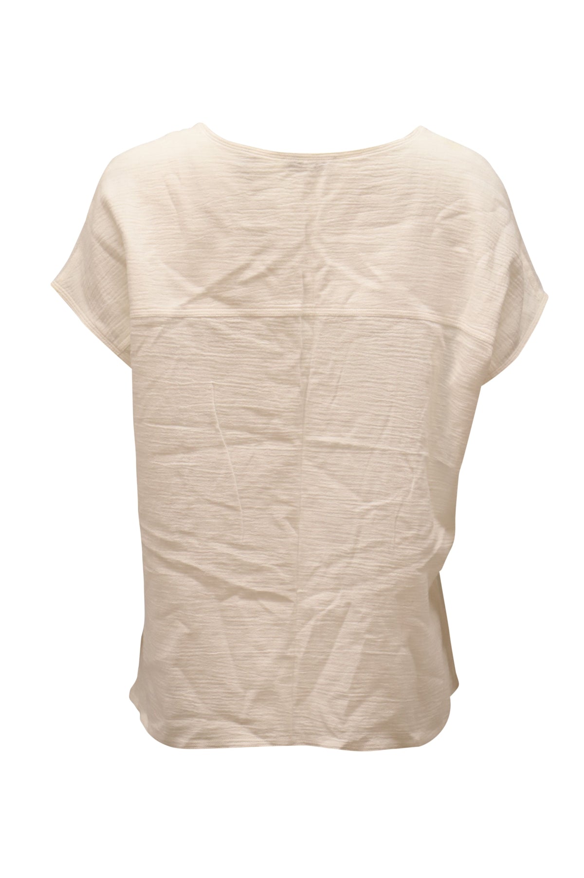 Blusa de algodón de manga corta color blanco