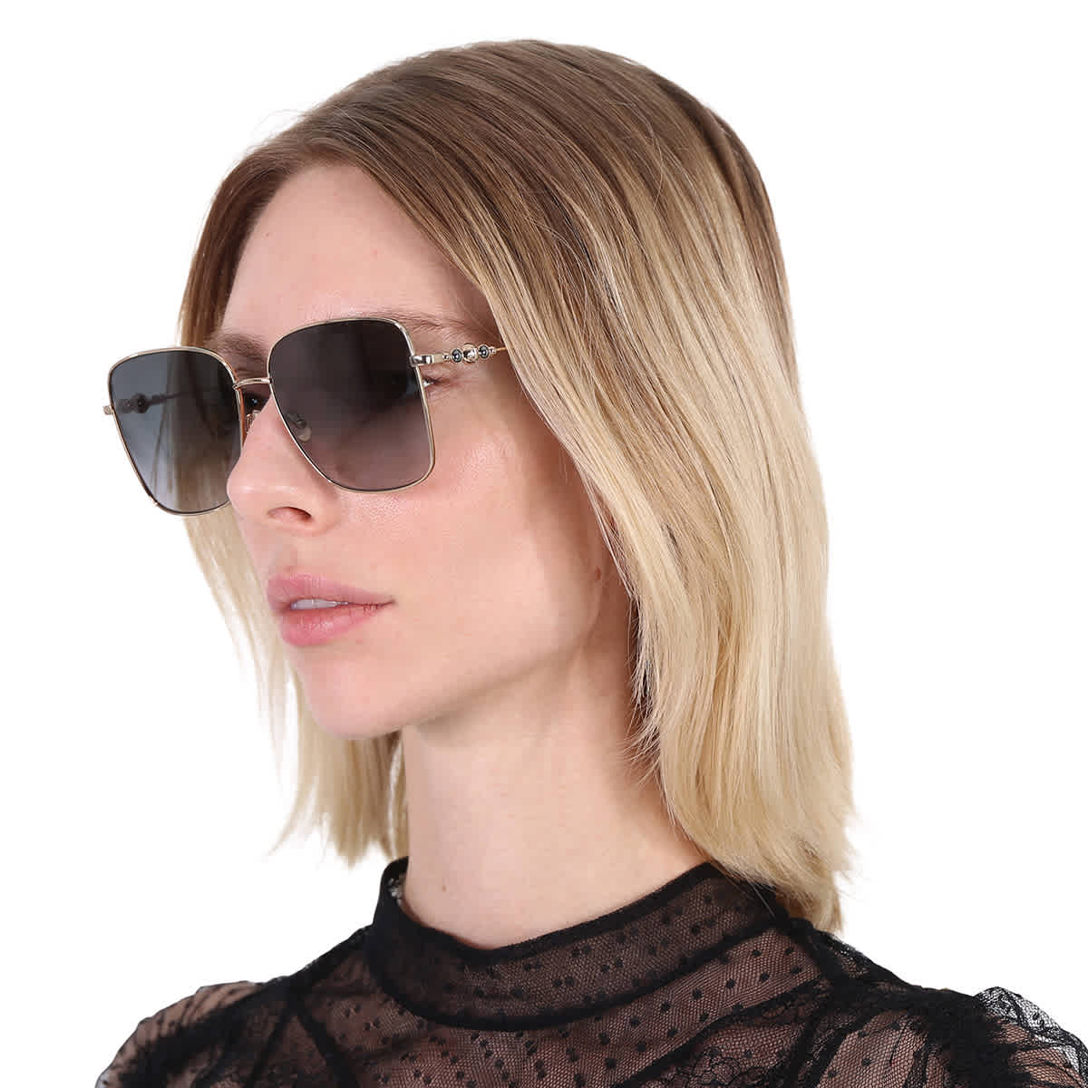 Gafas de sol de mujer de montura cuadrada color gris