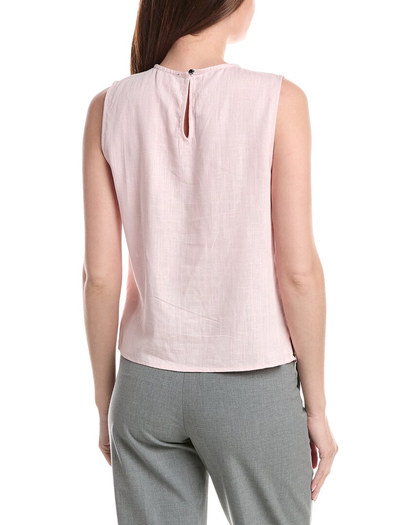 Vince Camuto Blusa Sin Mangas Cuello Redondo Mezcla de Lino
