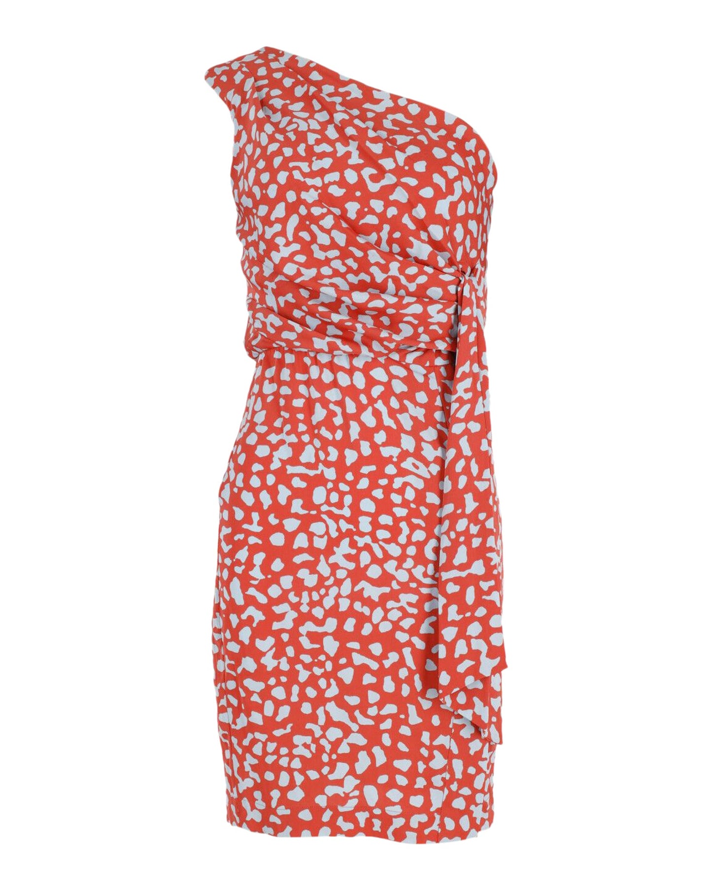 Vestido de seda con estampado animal multicolor