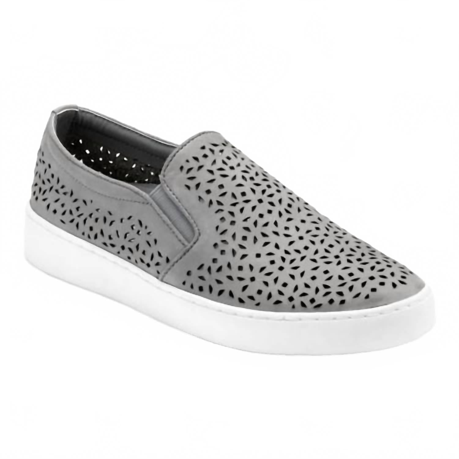 Tenis de mujer sin cordones color gris