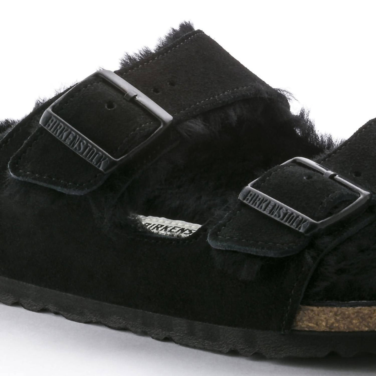 Sandalias de hombre de gamuza color negro
