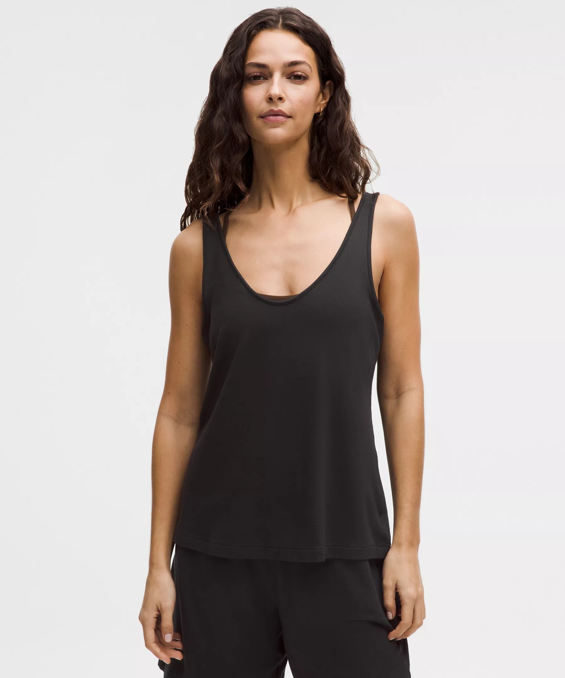 Camiseta sin mangas con cuello en V