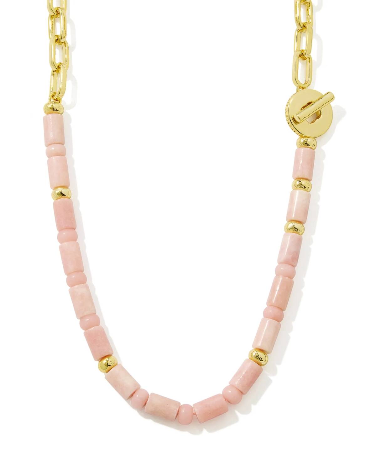 Collar de mujer color rosado y dorado