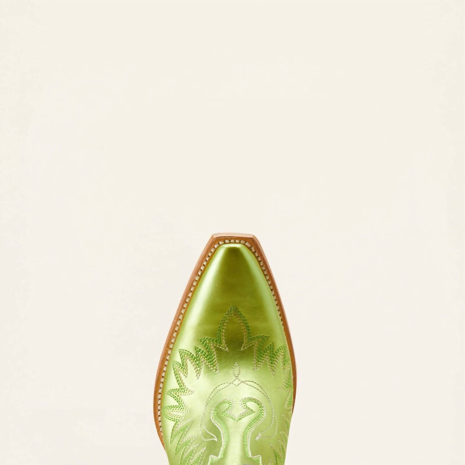 Botines de mujer de cuero color verde