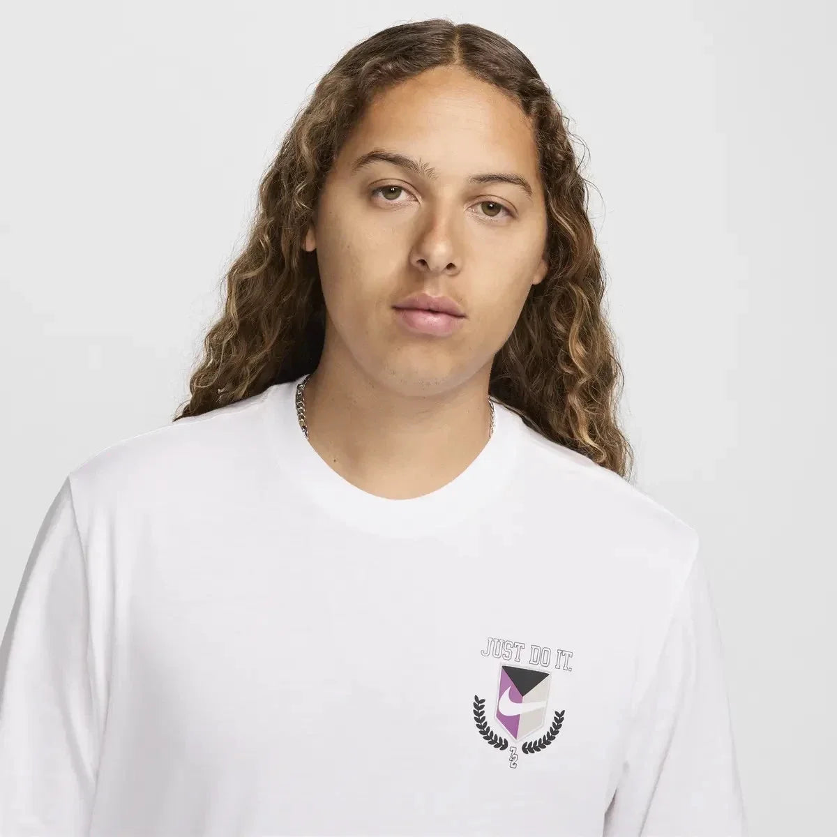 Suéter de hombre de manga larga con estampado color blanco