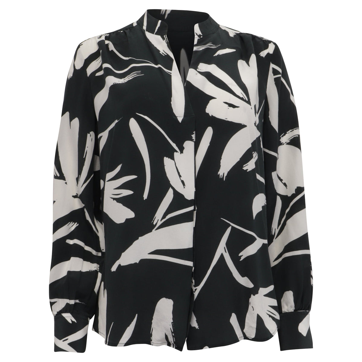 Blusa de seda color negro
