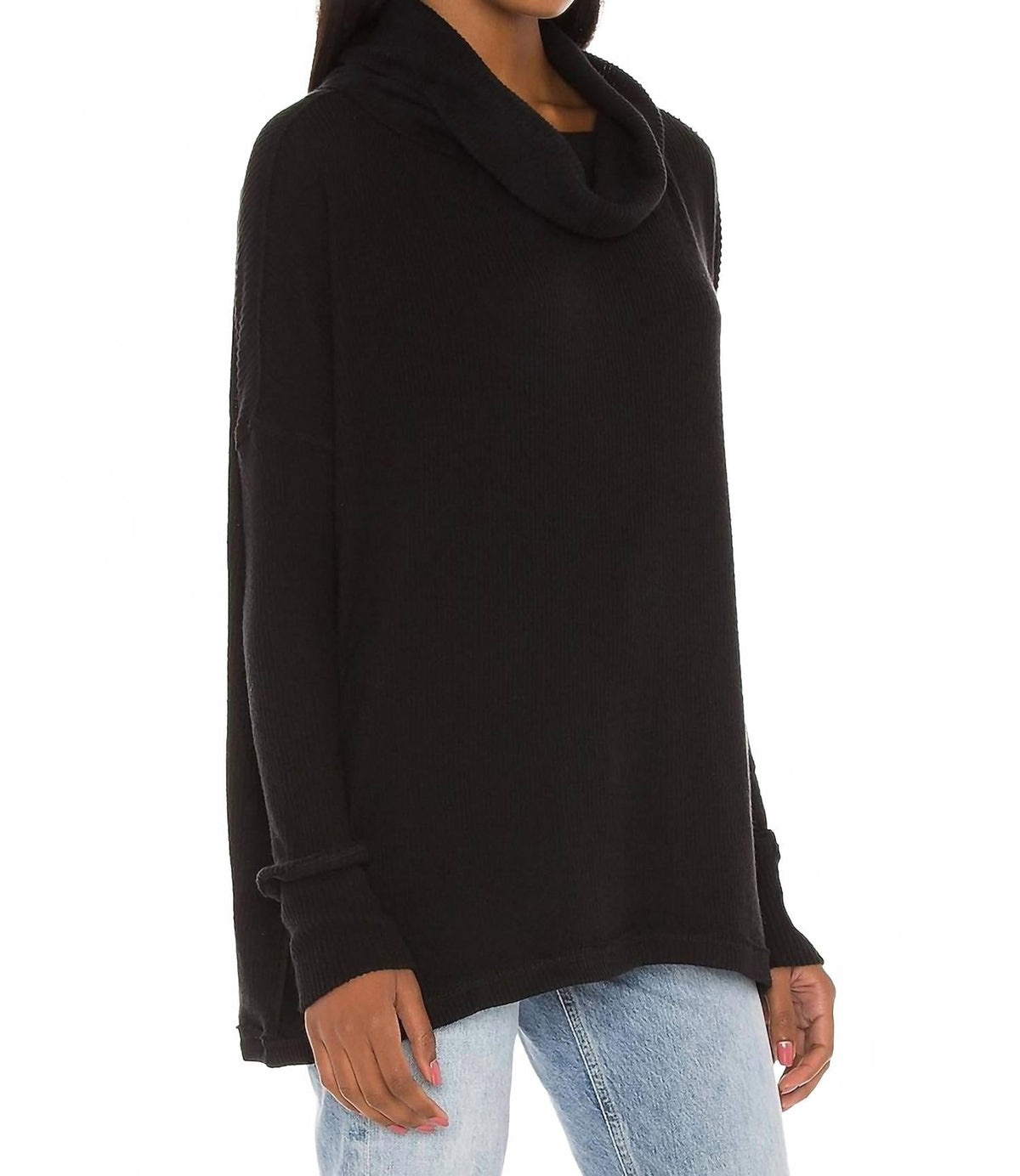 Top de manga larga color negro