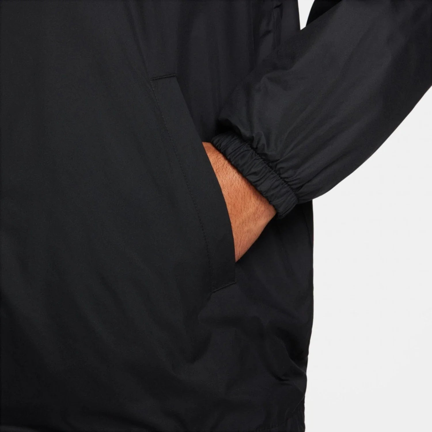 Chaqueta de hombre de manga larga color negro