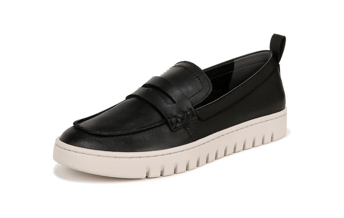 Mocasines de mujer de cuero color negro