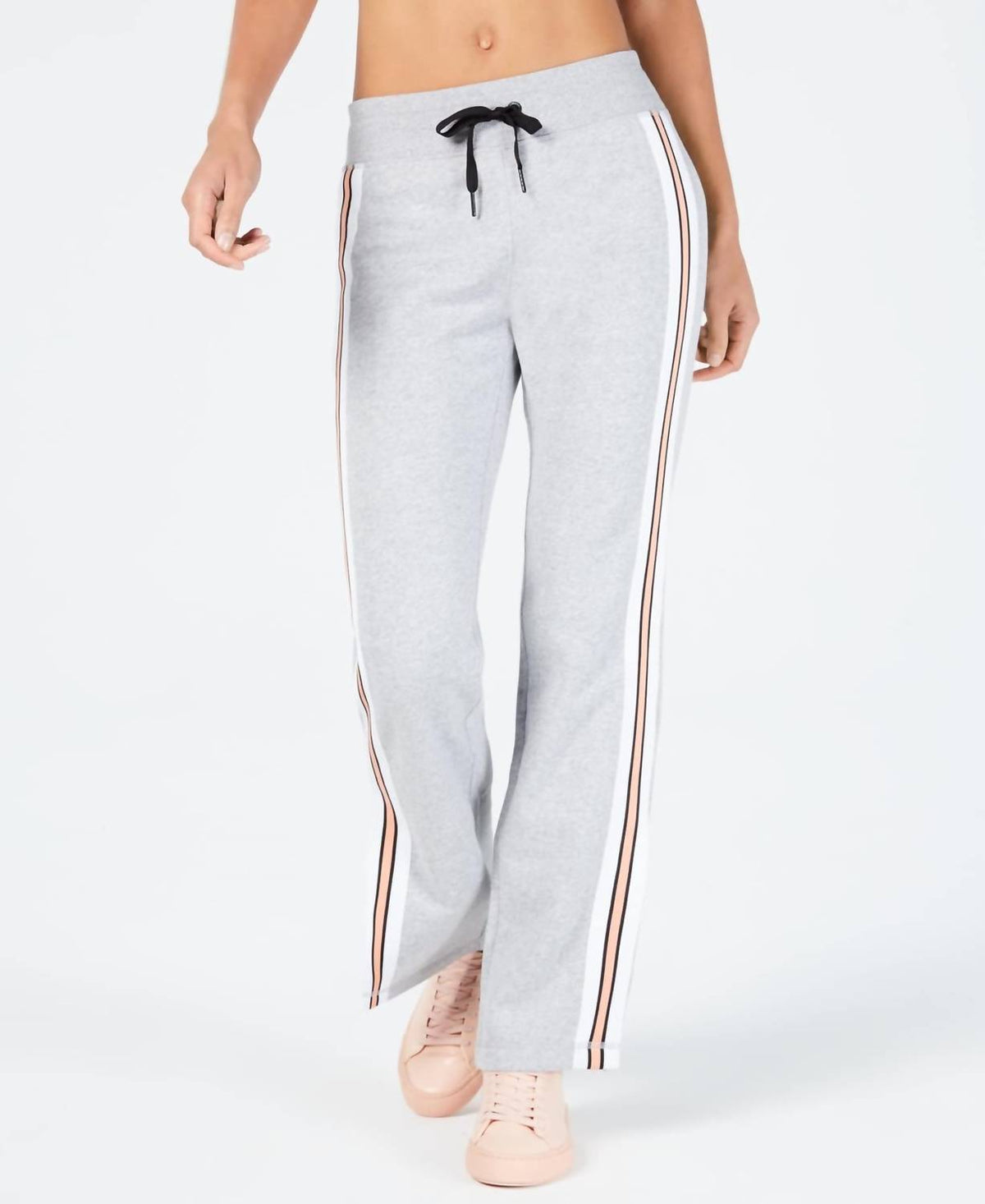Pantalón a rayas color gris
